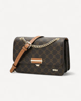 شنطة كتف بحامل قابل للتعديل لون بني غامق - 1